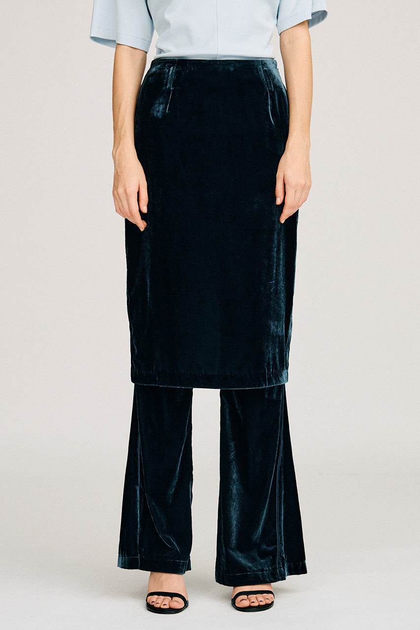 Layered Velour Pants - 2026AUTUMN