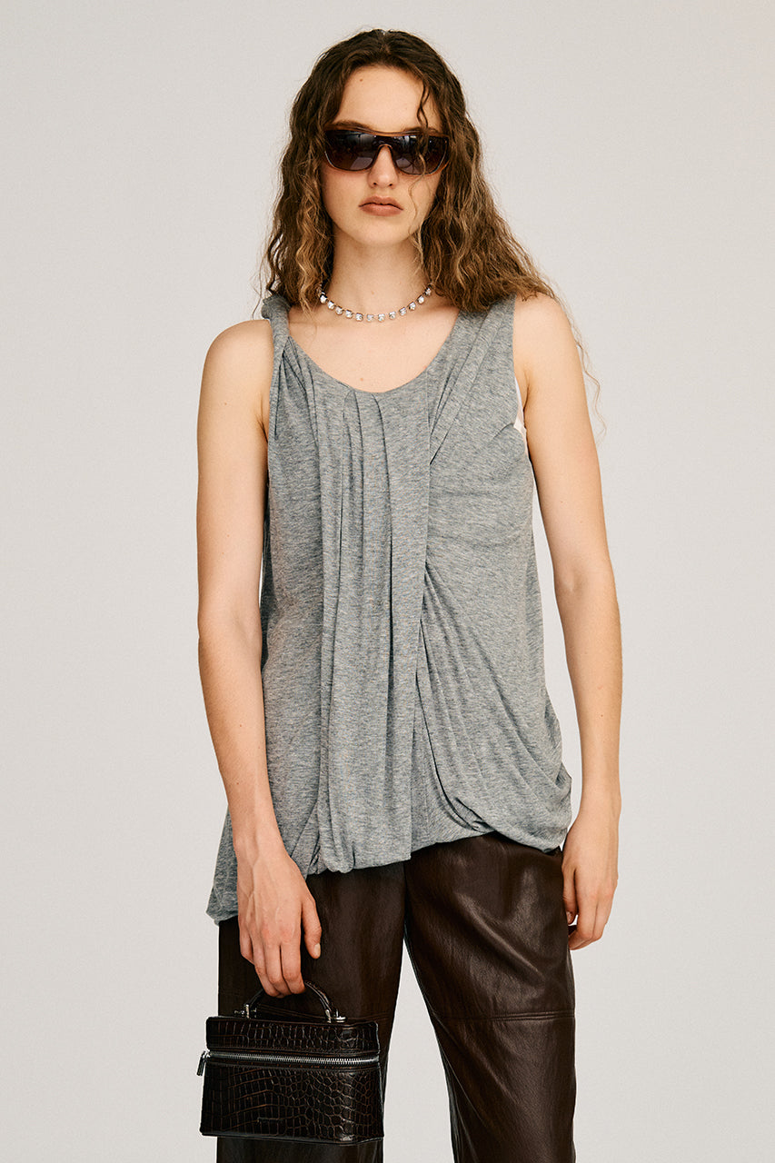 Twist Shoulder Drape Top - SALE