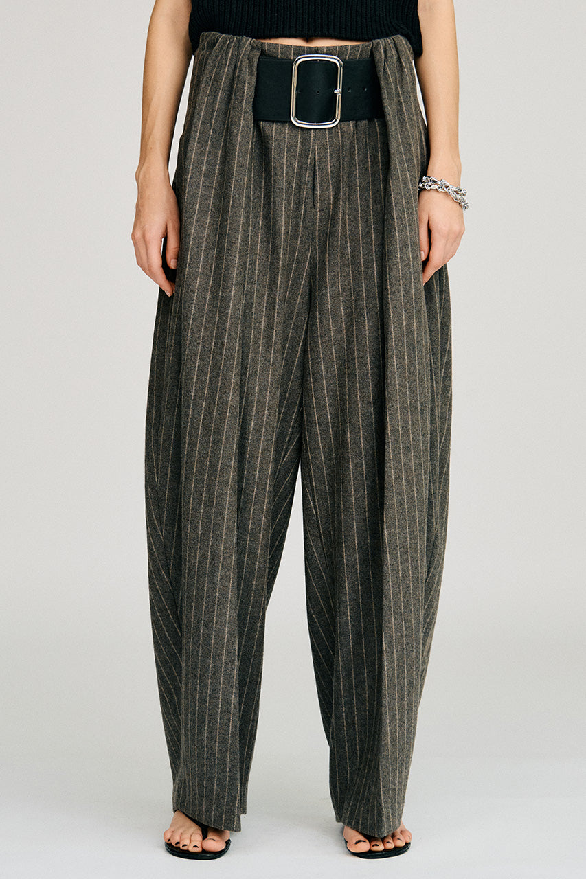 High-Waist Bell Stripe Pants - 2026AUTUMN