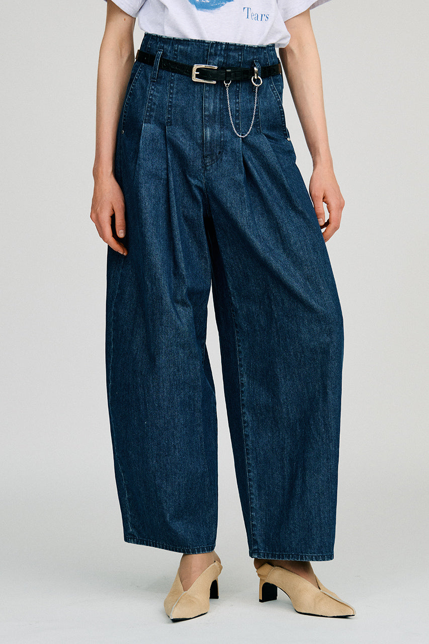 Tuck Cocoon Denim Pants - 2026AUTUMN