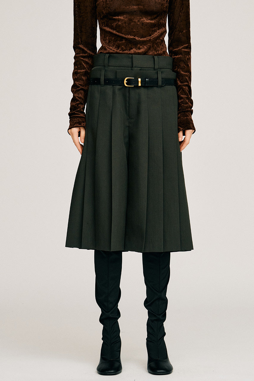 Double-Waist Pleated Half Pants - 2026AUTUMN
