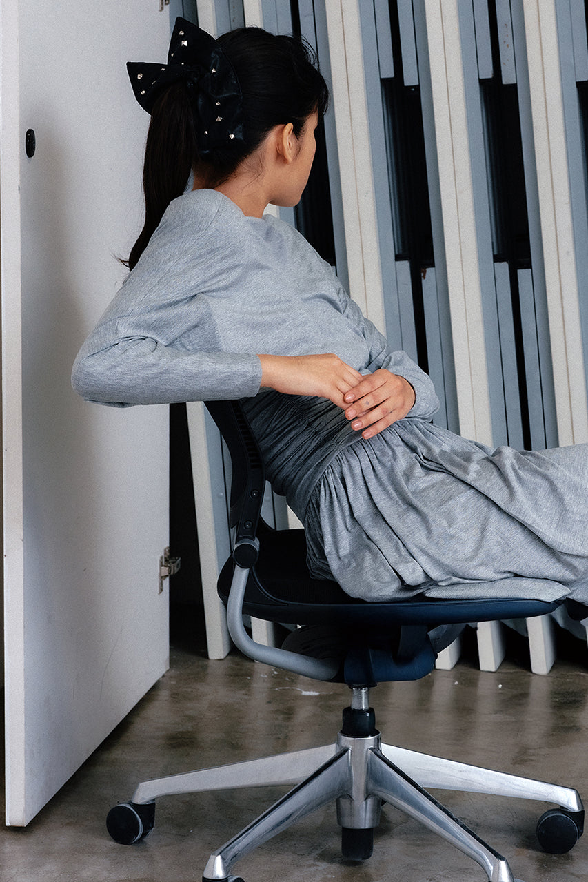 Faux Leather Studded Scrunchie