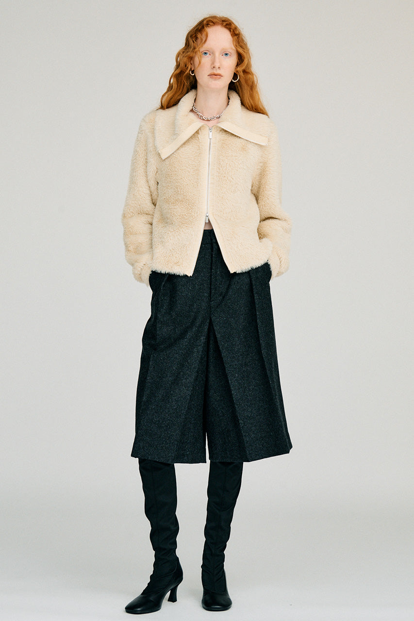Fake Fur Zip-Up Top - 2026WINTER