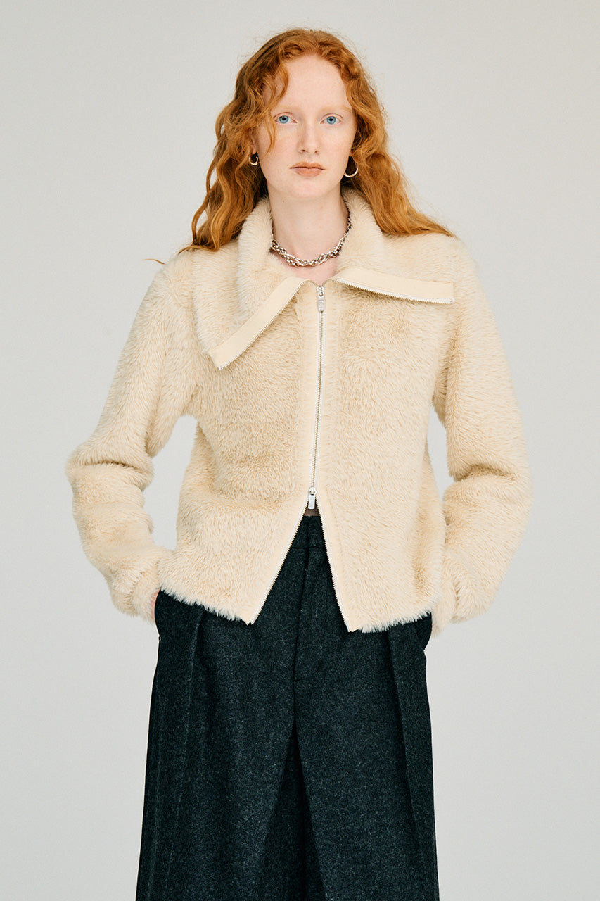 Fake Fur Zip-Up Top - 2026WINTER