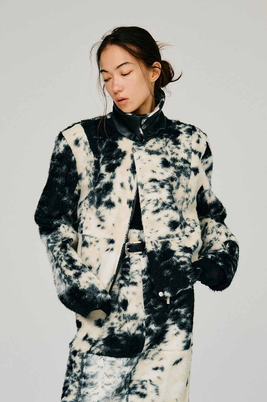 Haircalf Jacquard Short Blouson - 2026AUTUMN