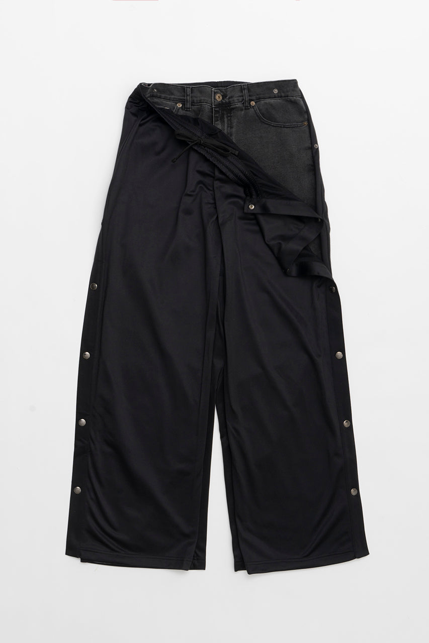 Snap Off Denim Track Pants