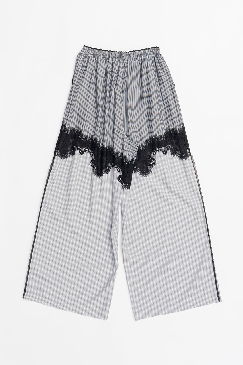 Striped Combi Lace Pajama Pants