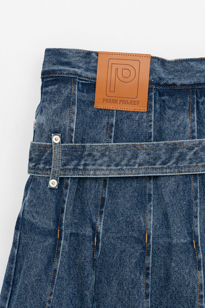 Pleats Wrapped Denim