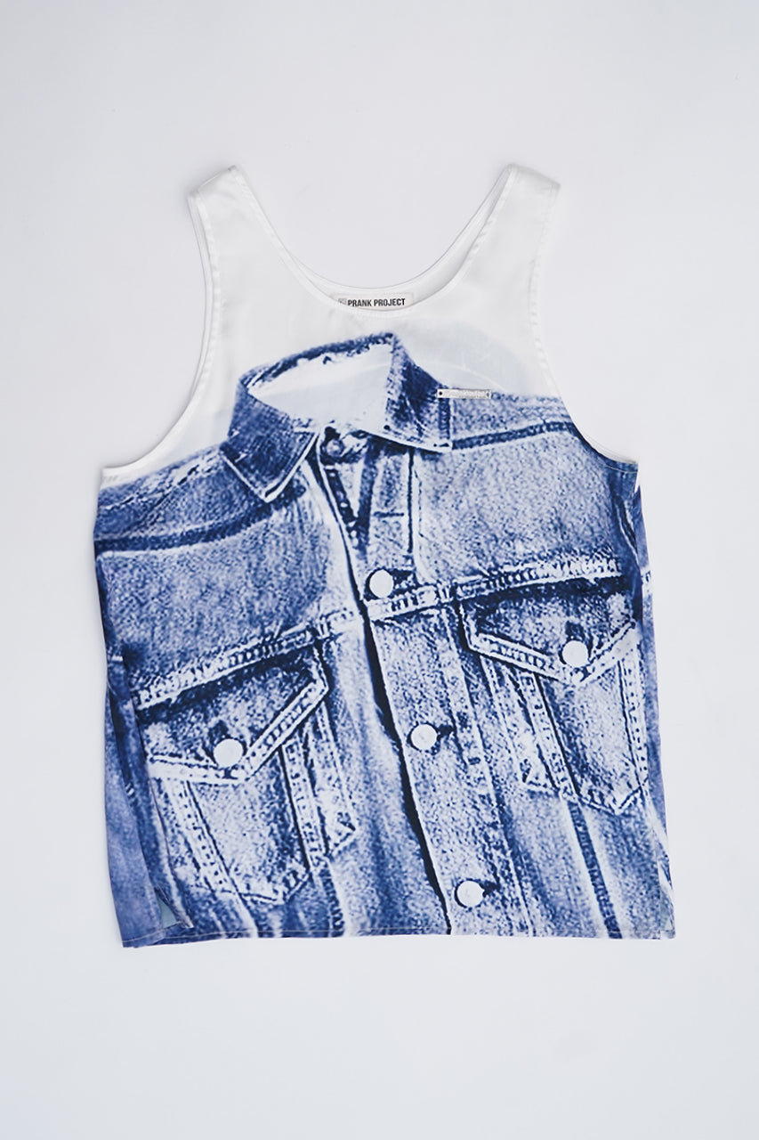 Denim Print Tank - SALE