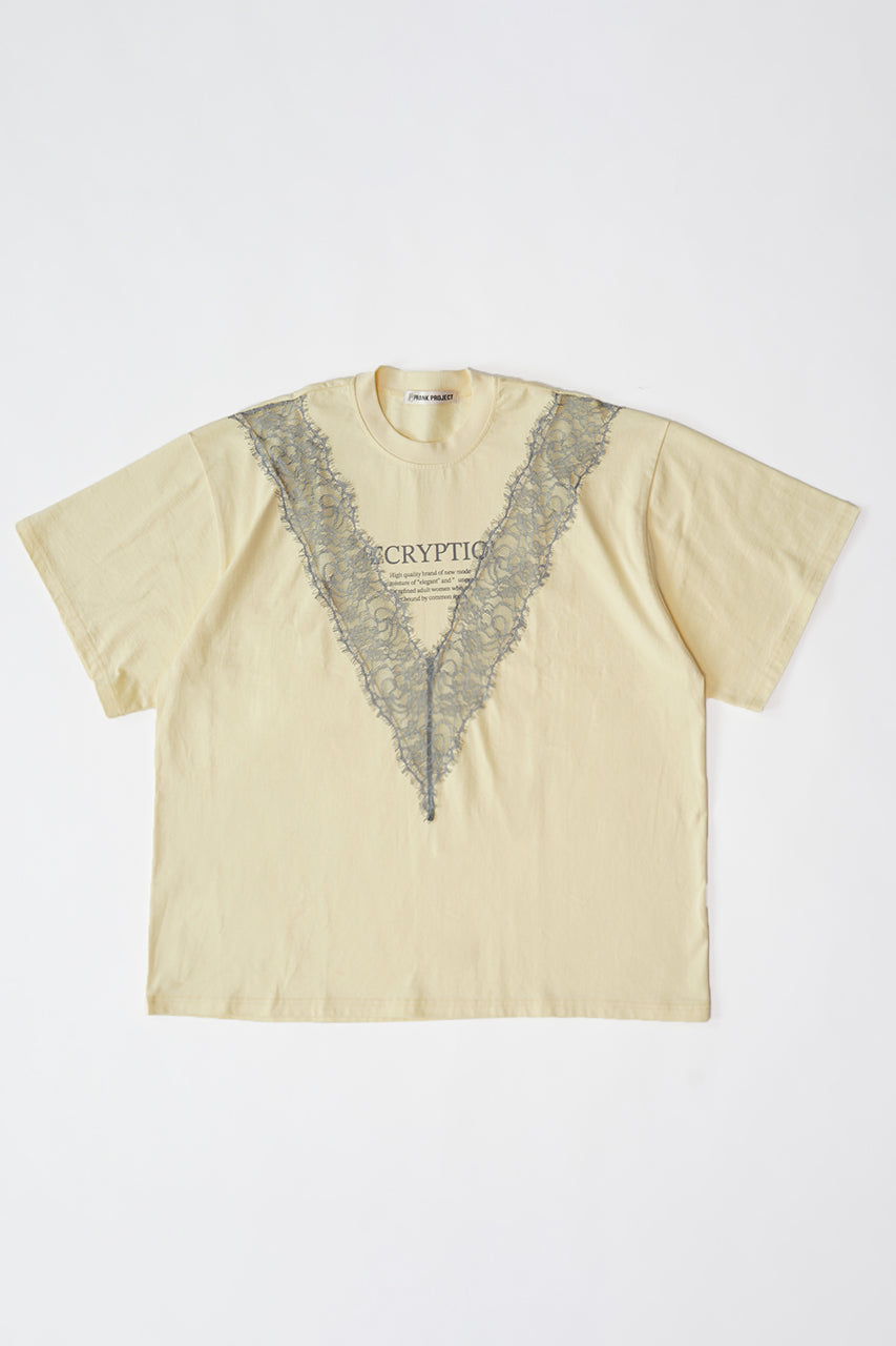 V-Cut Lace Logo Top - SALE