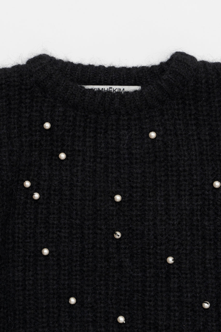 Pearl Embellished Moheair-Alpaca Sweater