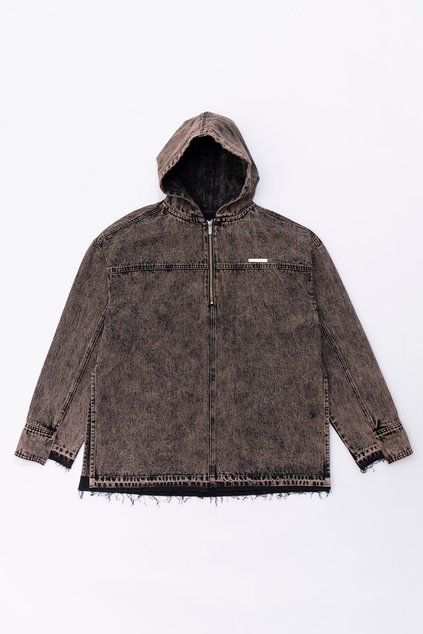 Cut-off Denim Hoodie
