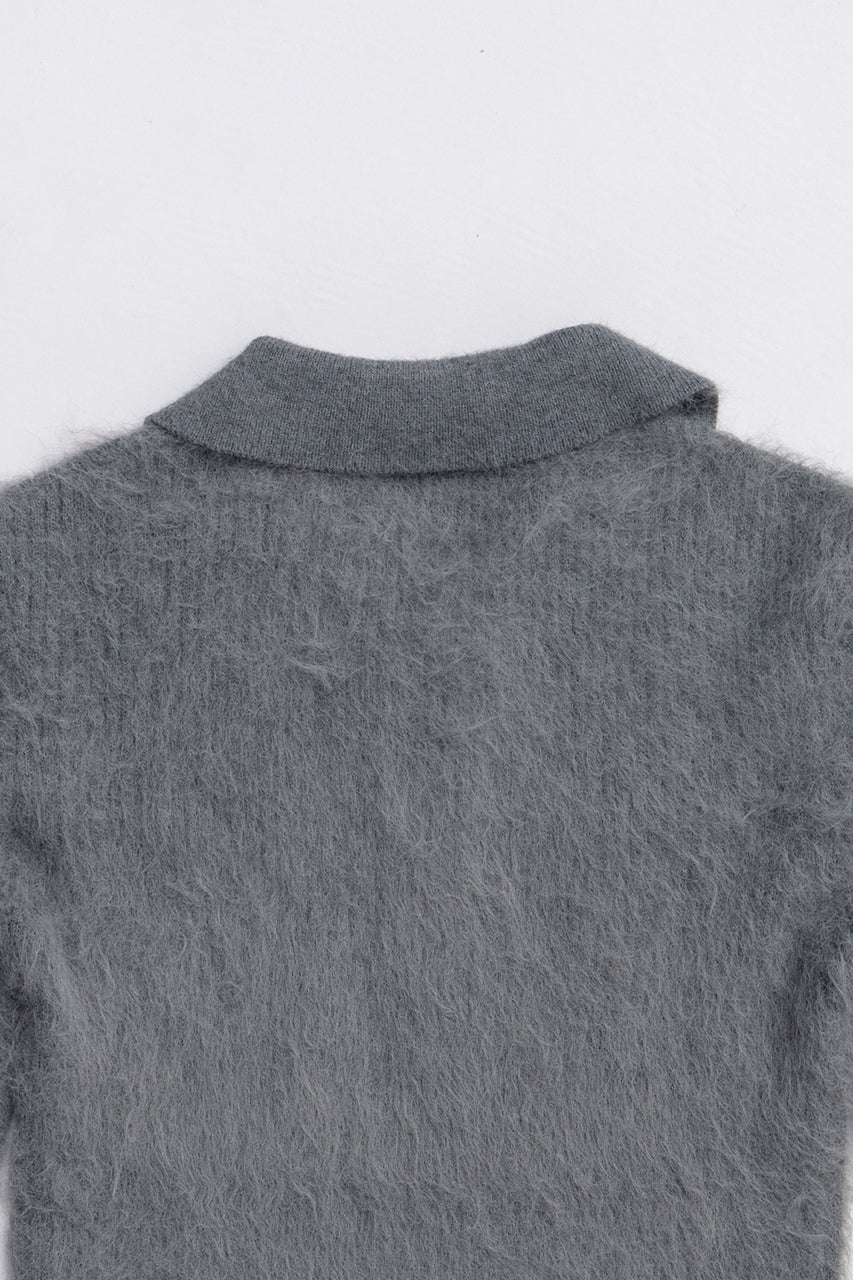 Fluffy Knit Polo - 2025 WINTER
