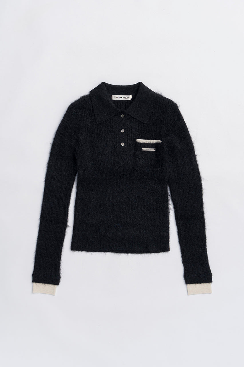 Fluffy Knit Polo - 2025 WINTER