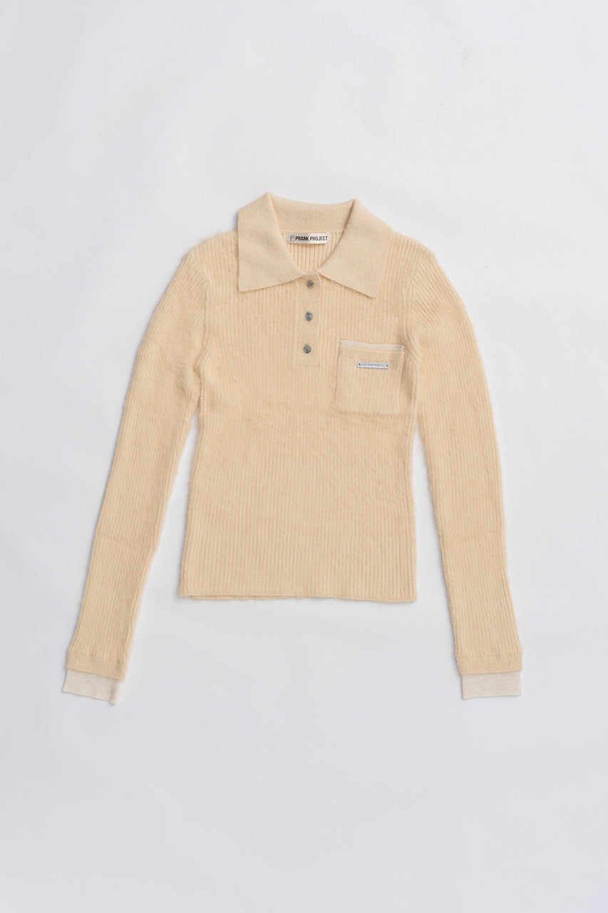 Fluffy Knit Polo - 2025 WINTER