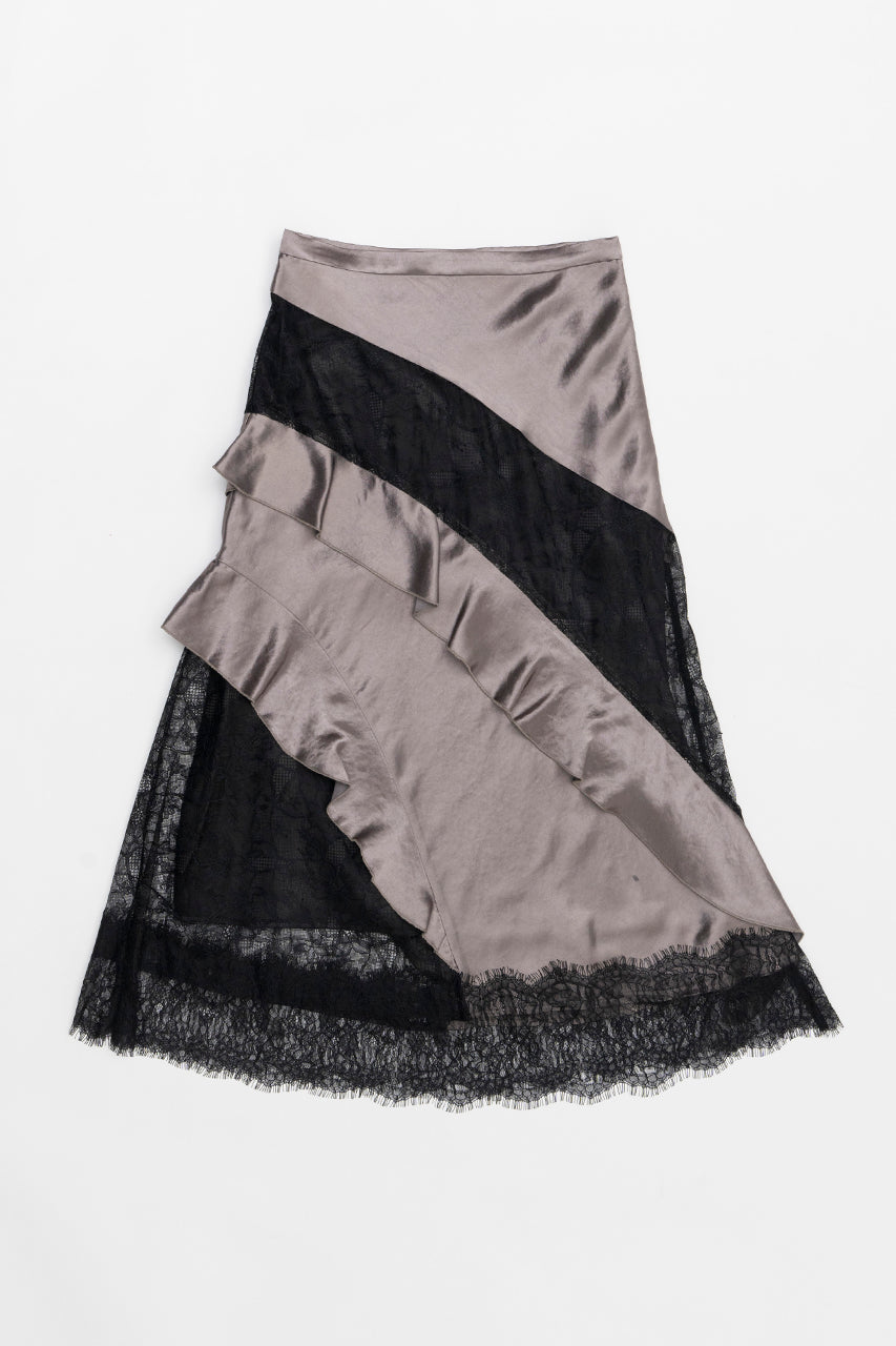Satin Ruffle Skirt