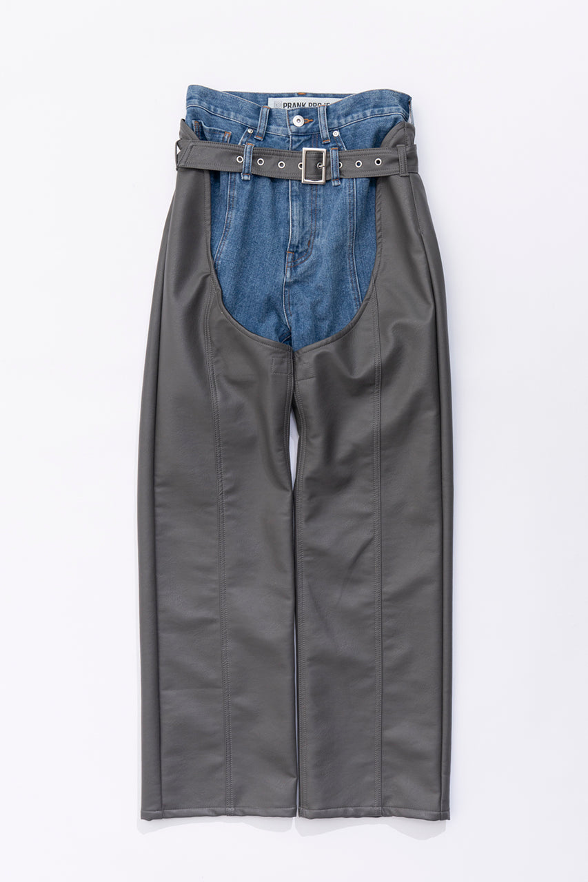 【23AUTUMN先行予約商品】Vegan Leather Combi Denim
