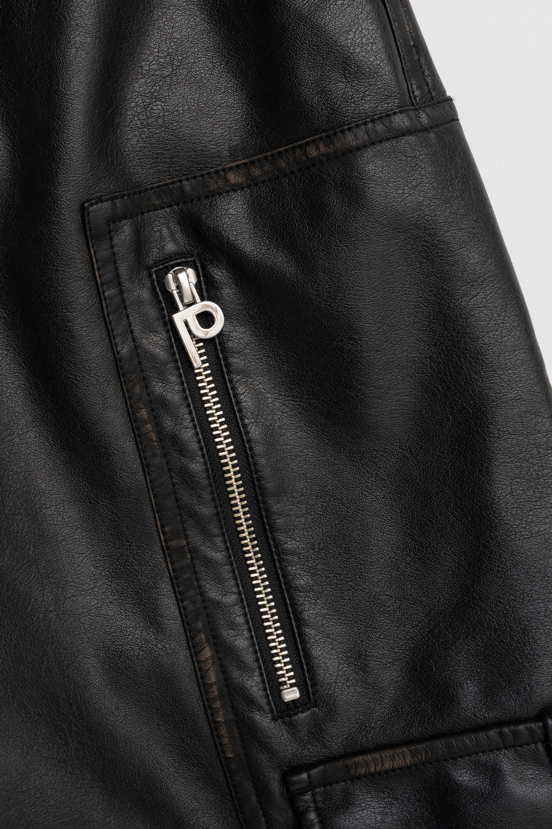 Leather Cargo Shorts