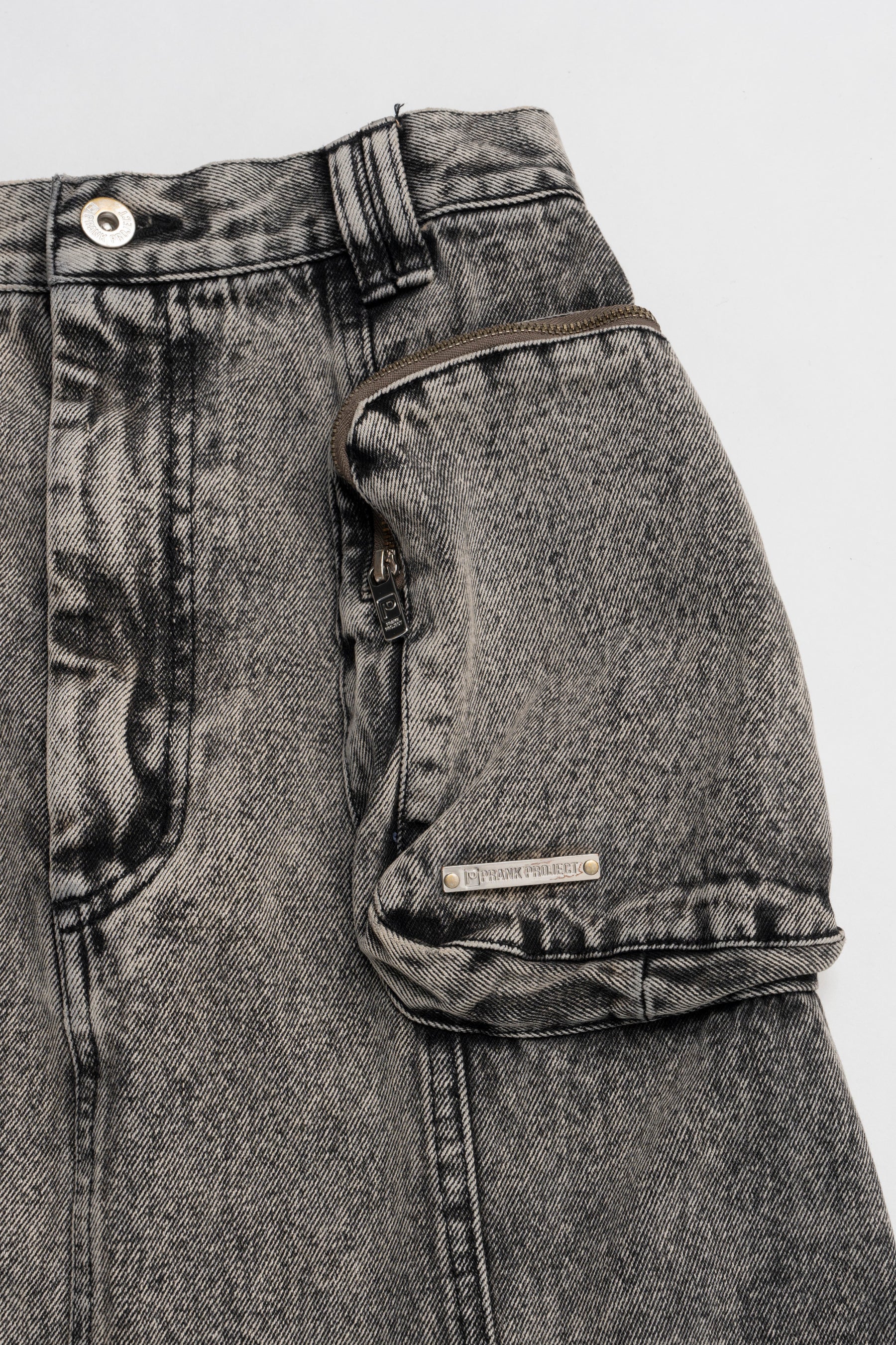 Pocket Denim Semi Flare Skirt - SALE