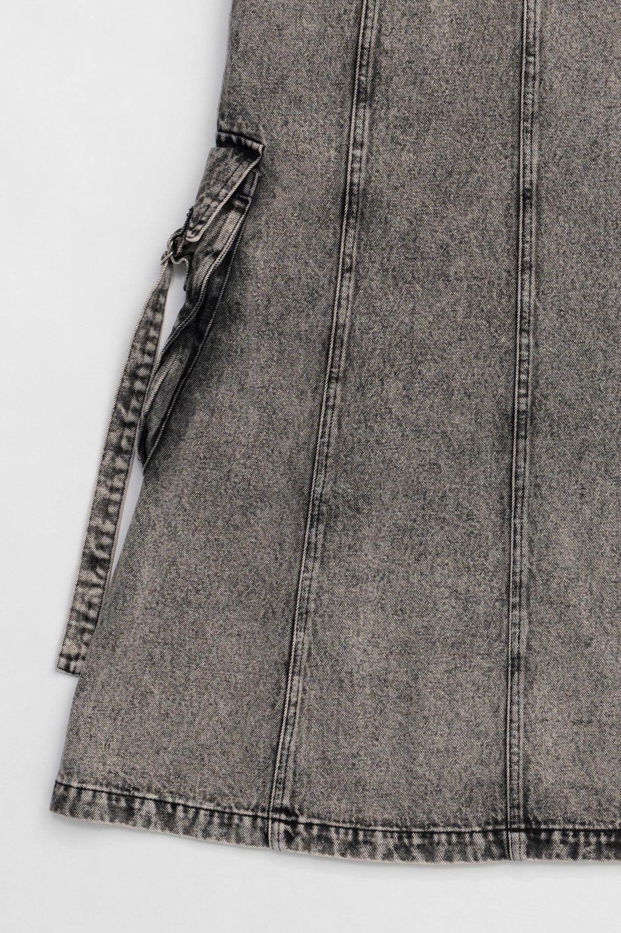 Pocket Denim Semi Flare Skirt - SALE