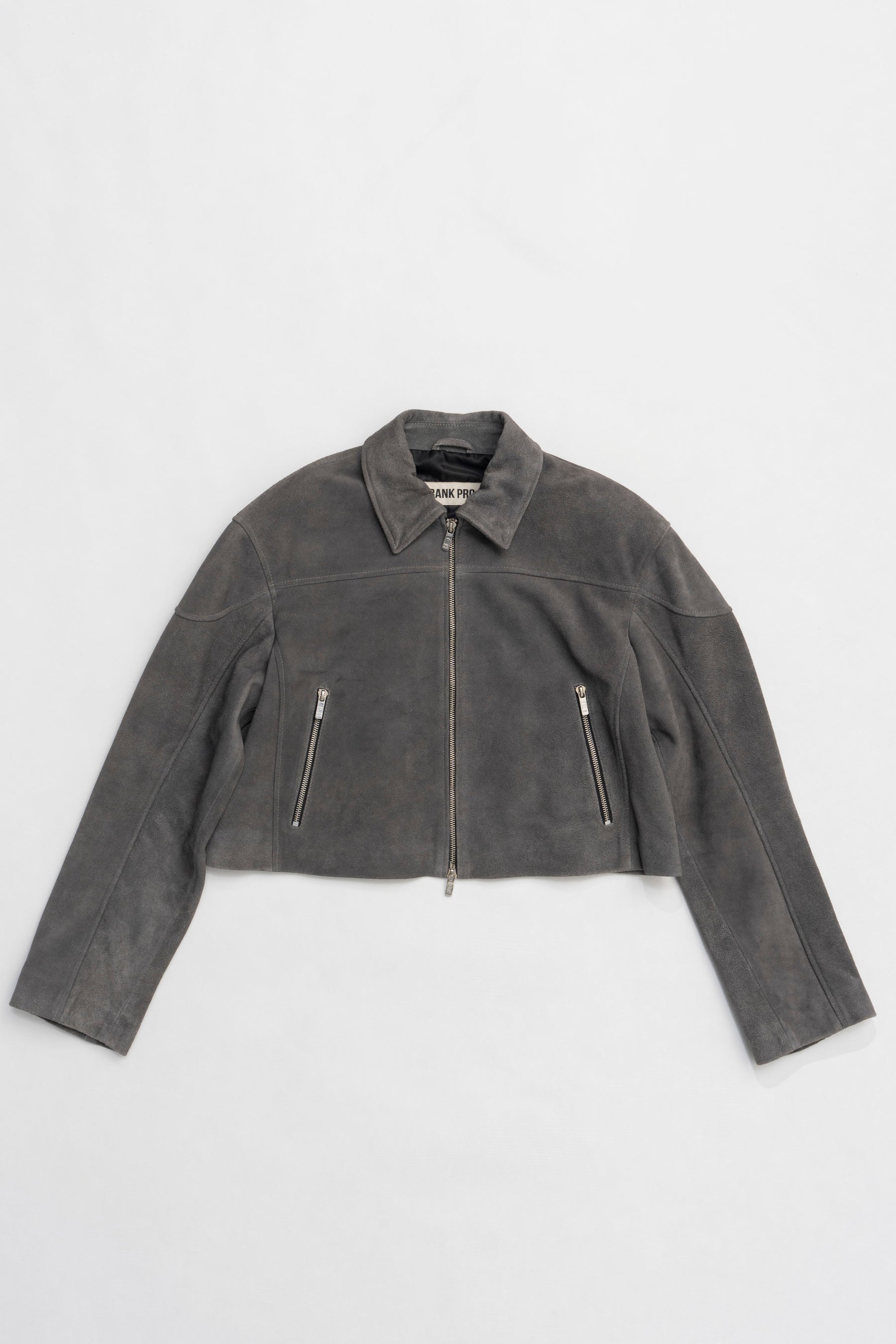 Suede Cropped Moto Jacket