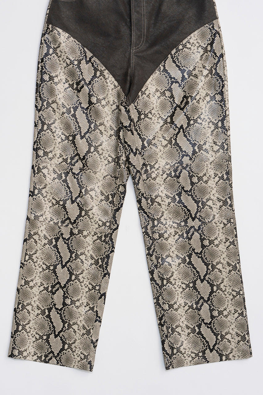 Multi Fabric Faux Leather Pants - SALE