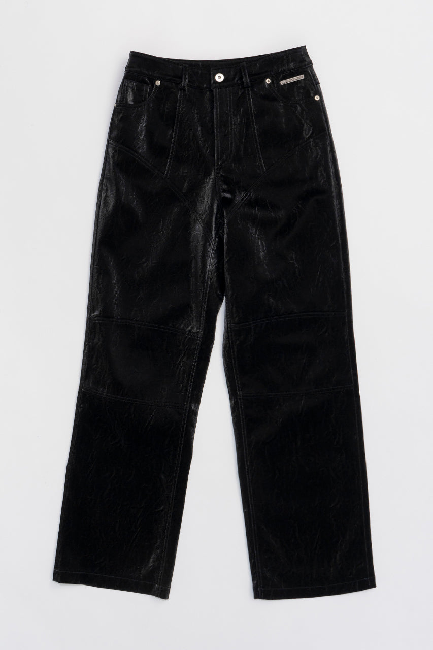 Multi Fabric Faux Leather Pants - SALE