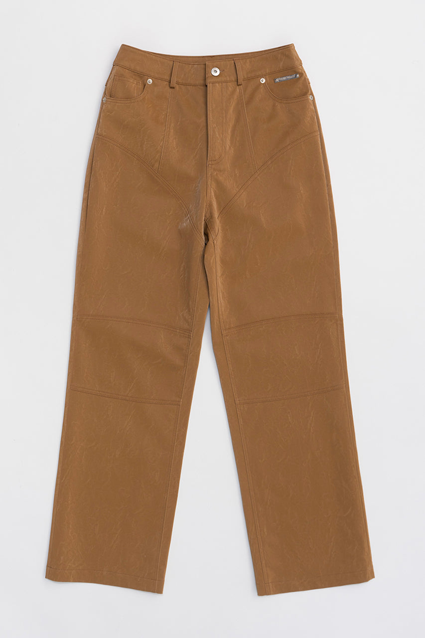 Multi Fabric Faux Leather Pants - SALE