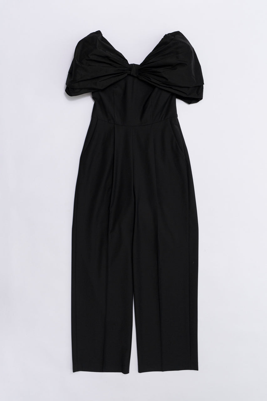 Off-Shoulder Ribbon Bare Jumpsuit