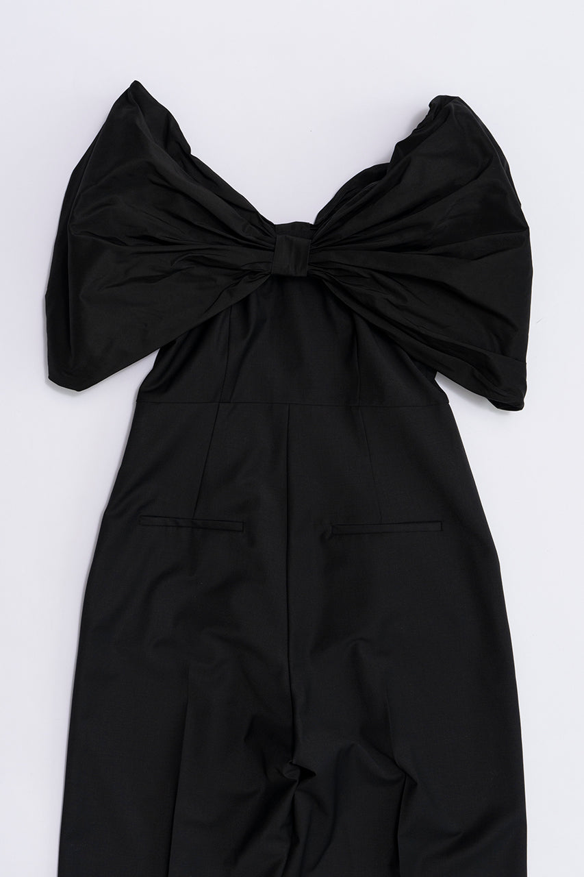 Off-Shoulder Ribbon Bare Jumpsuit