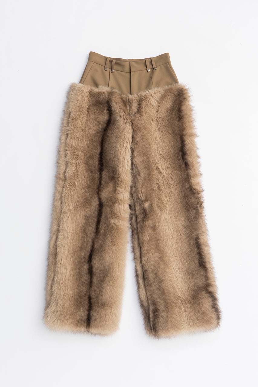 Fur Trim Pants