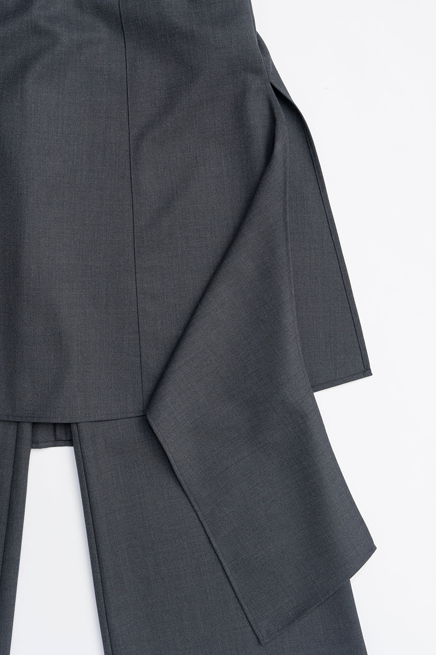 Drop Hem Layered Skirt Pants