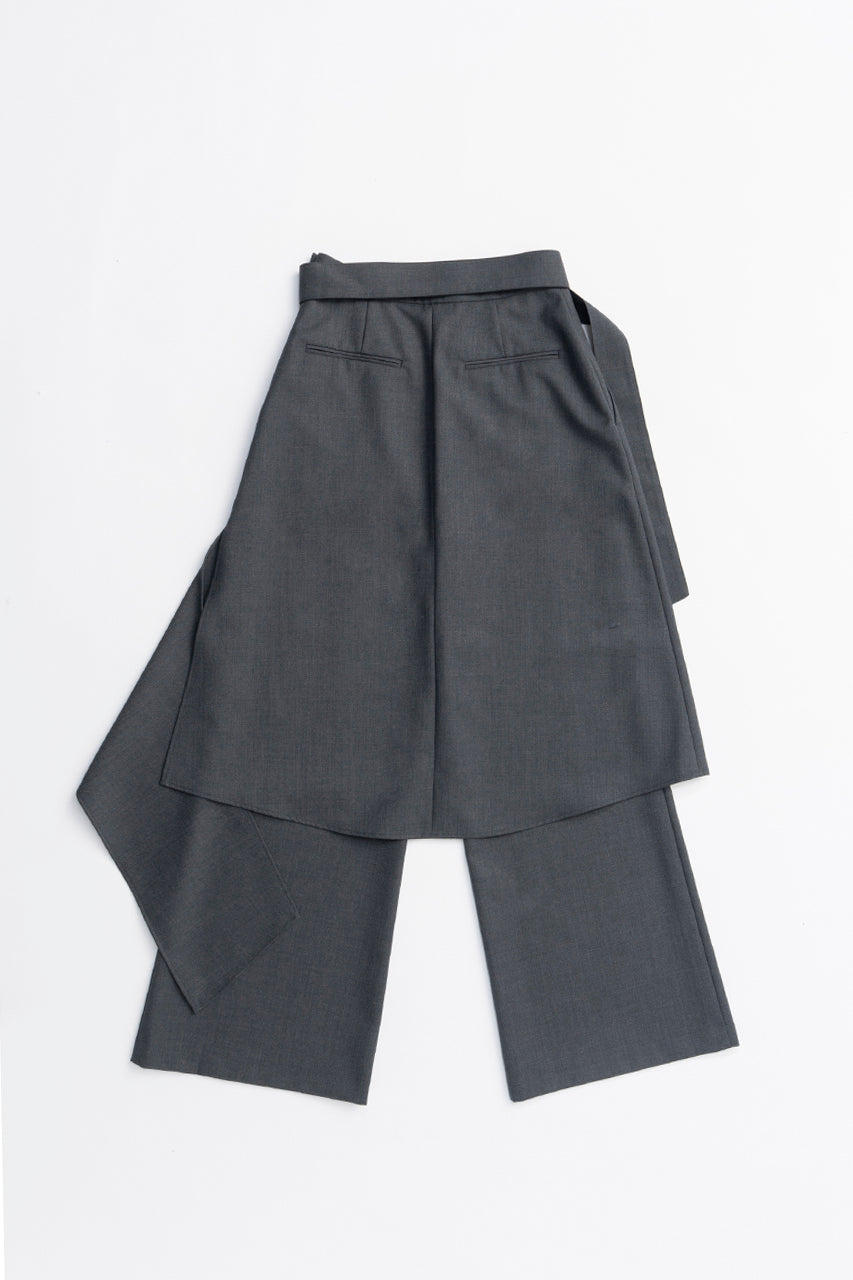 Drop Hem Layered Skirt Pants