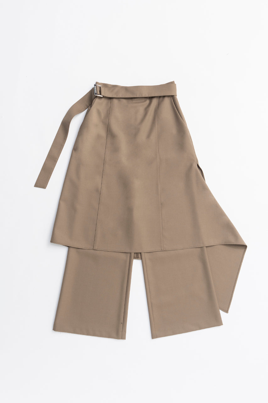 Drop Hem Layered Skirt Pants