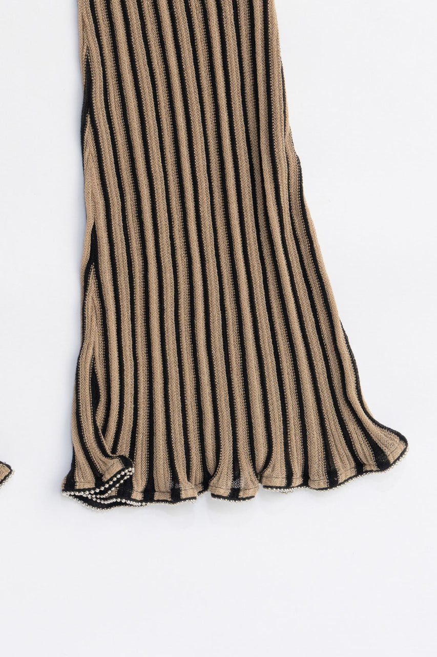 Beaded knit pants