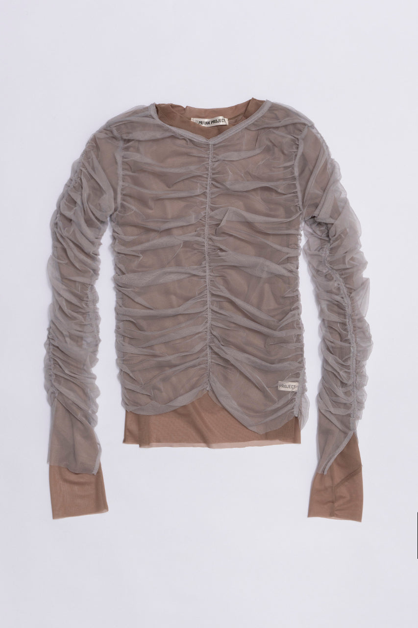 See-through Gather Top