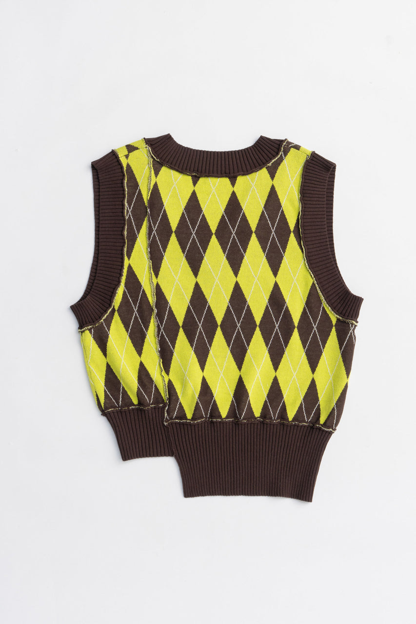 Argyle Knit Vest - 2025 AUTUMN