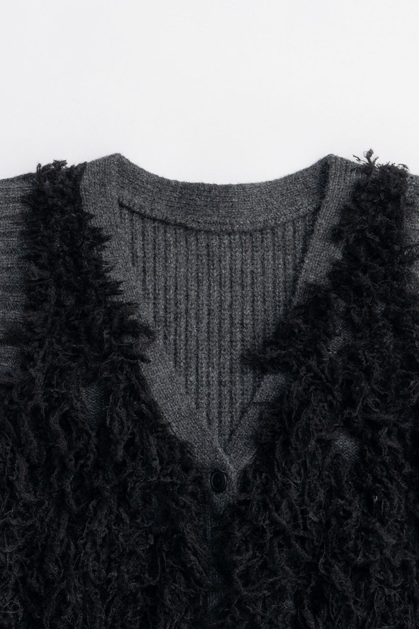 Fluffy Knit Vest - 2025 AUTUMN