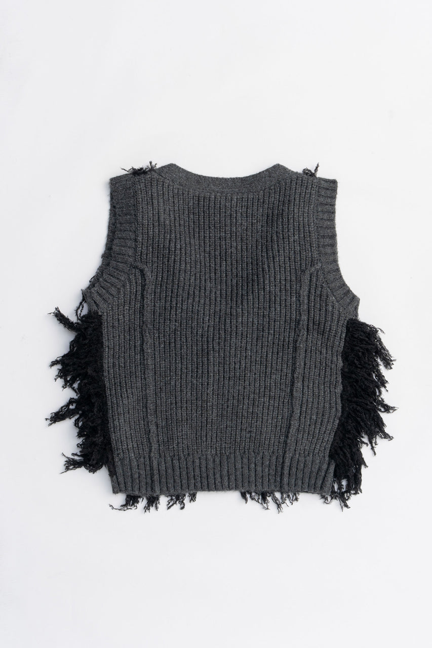 Fluffy Knit Vest - 2025 AUTUMN