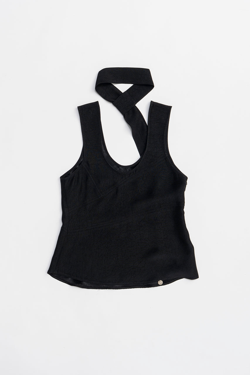 Scarf Satin Tank - 2025 SUMMER