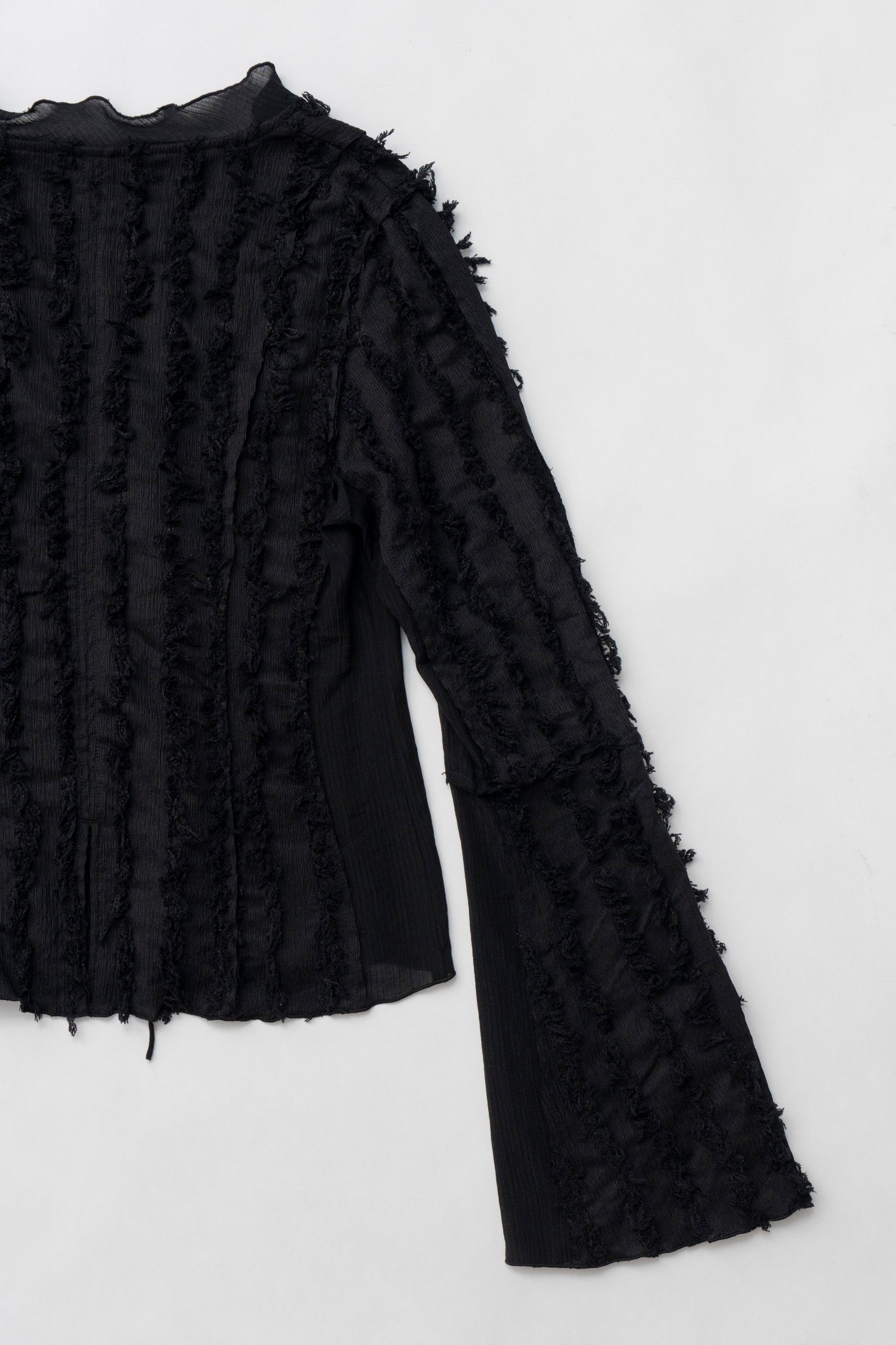 Fringe Jacquard Frill Cardigan - SALE