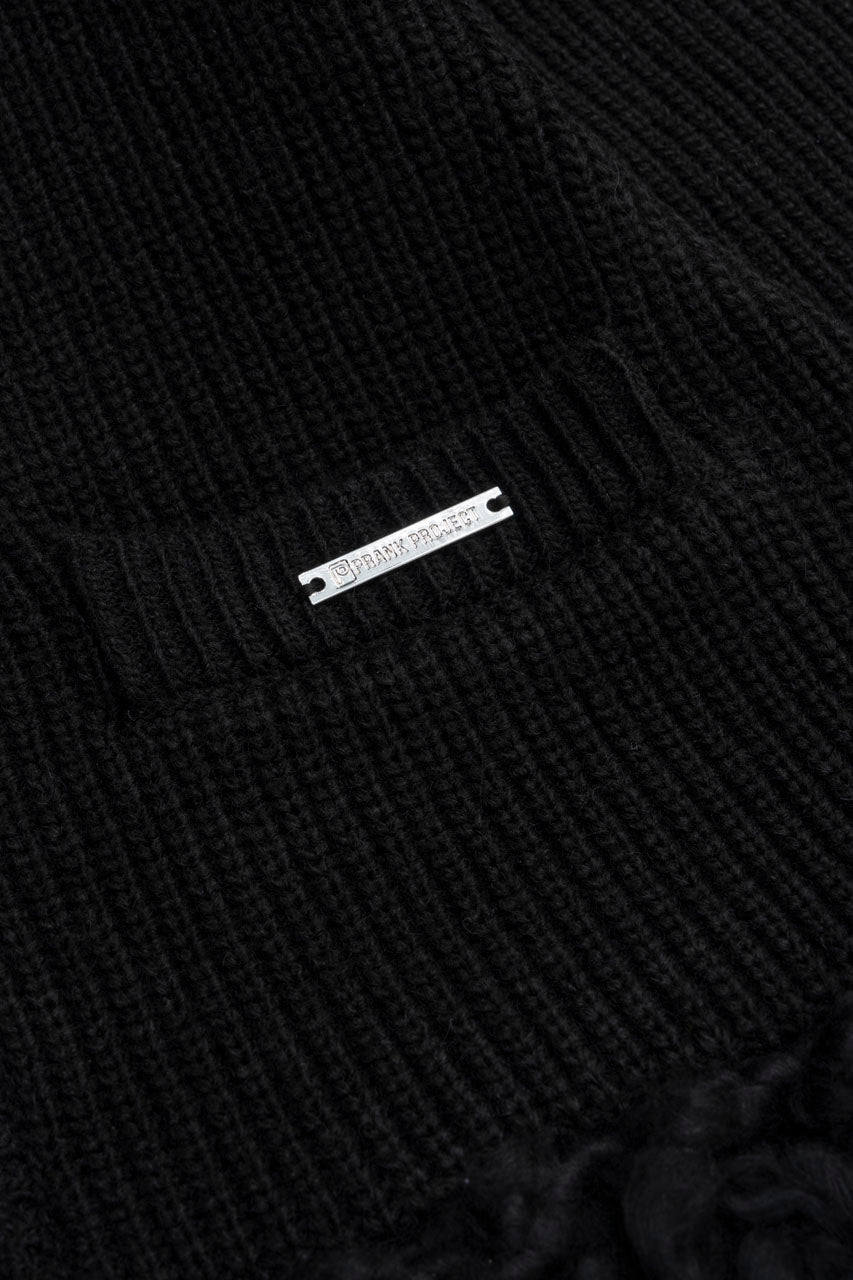 Hand-Fringed Knit Cardigan - 2025 WINTER
