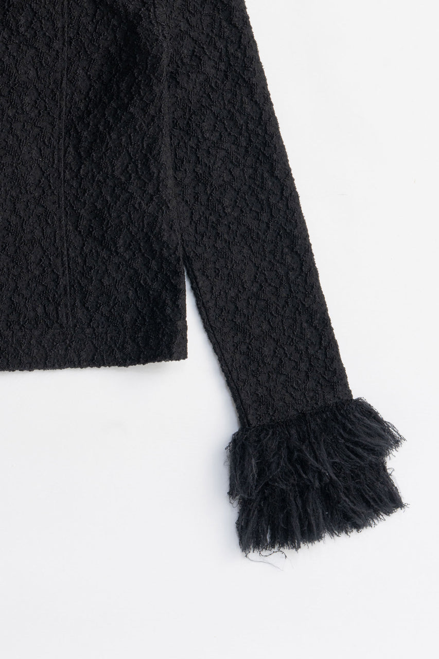 Fringe Jacquard Cardigan - 2025 AUTUMN