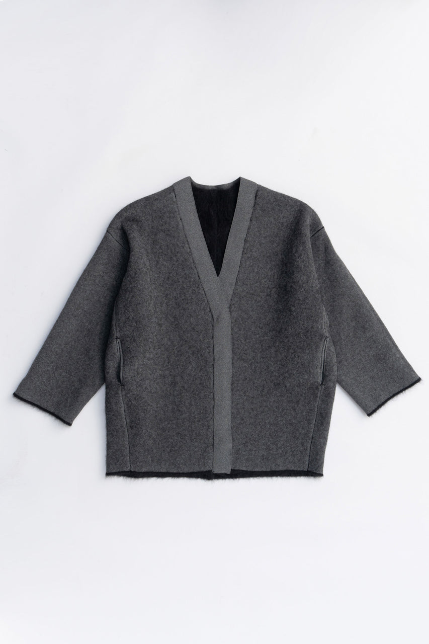 Double-faced Alpaca Knit Cardigan