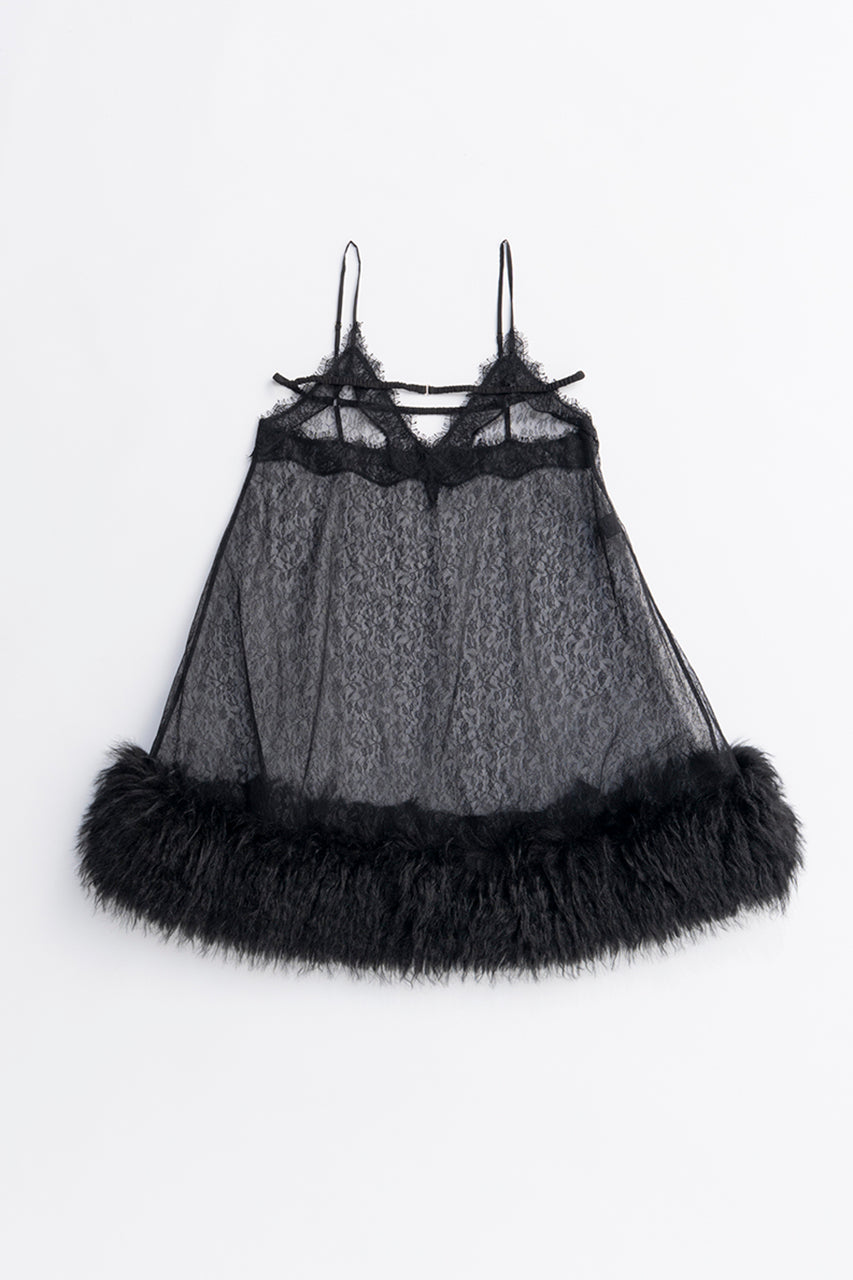 Fur Trim Baby Doll