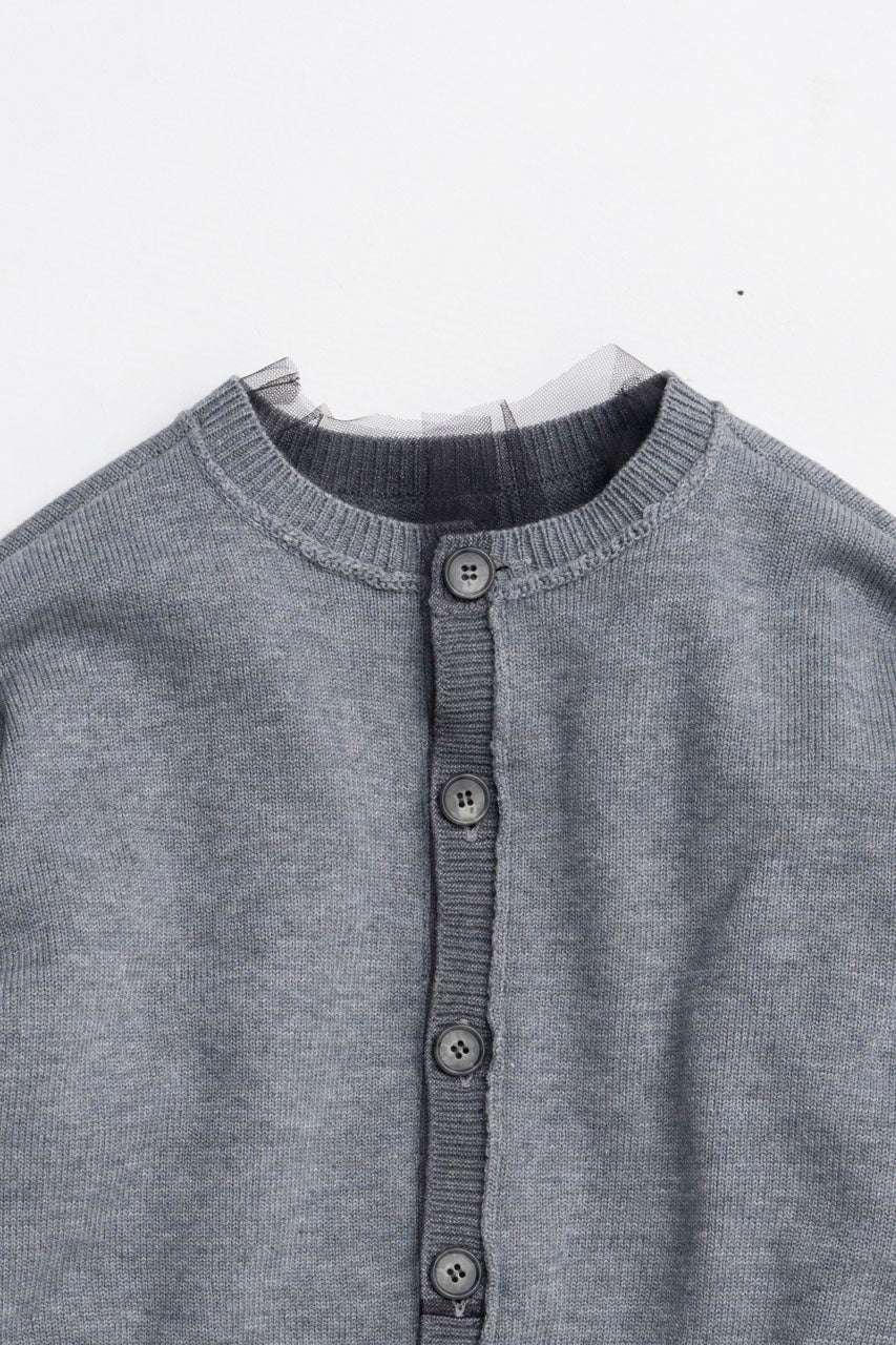 Reversible Tulle Knit Cardigan - 2025 WINTER