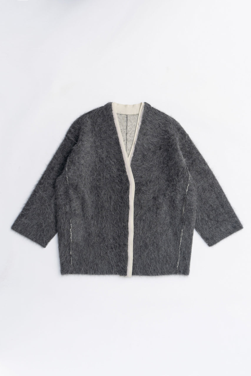 Double-faced Alpaca Knit Cardigan