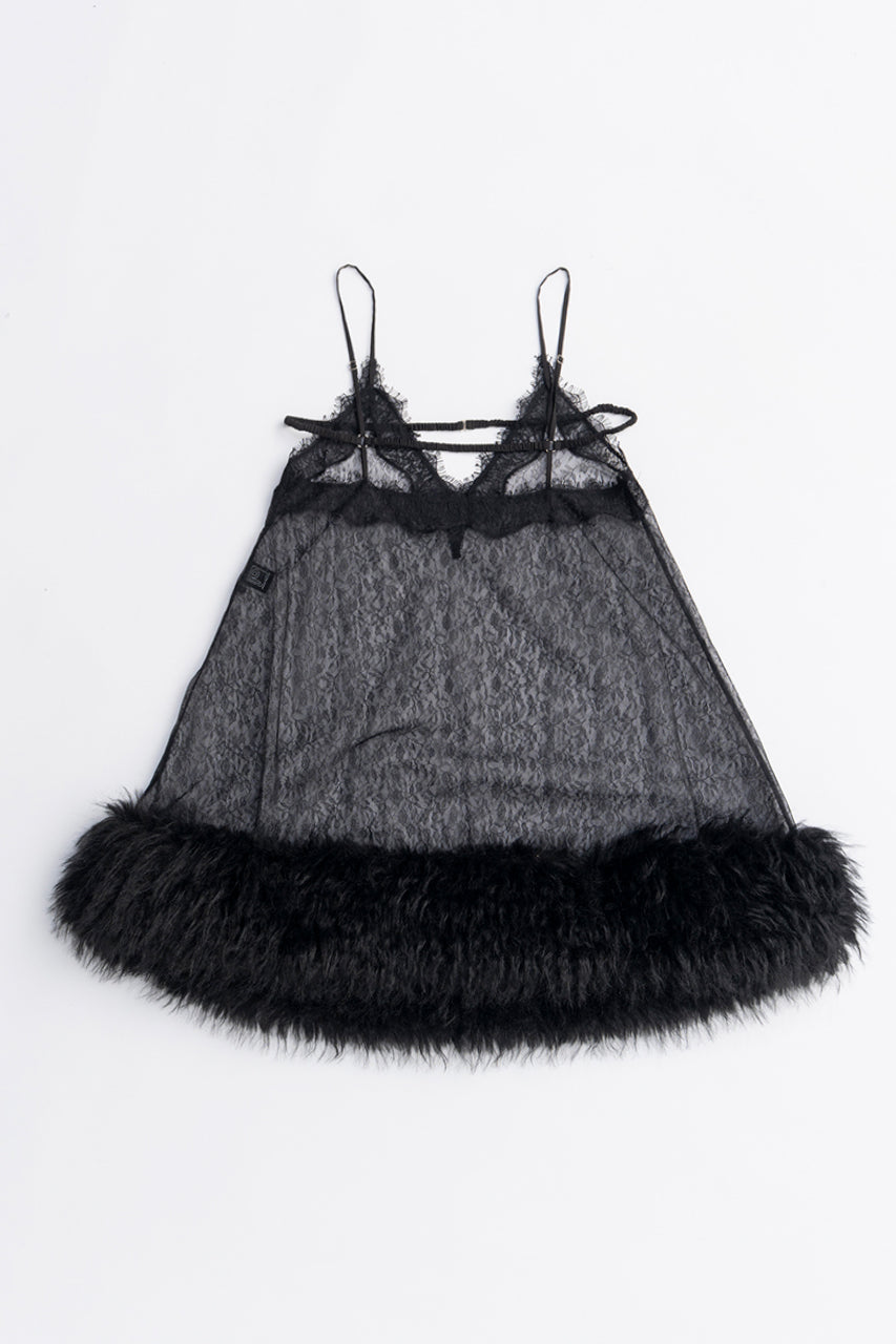 Fur Trim Baby Doll