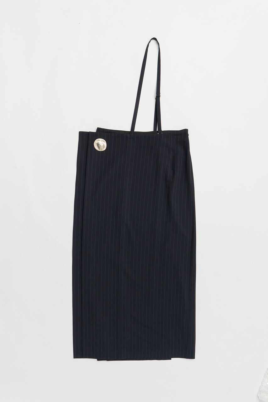 Metal Motif Low Waist Skirt