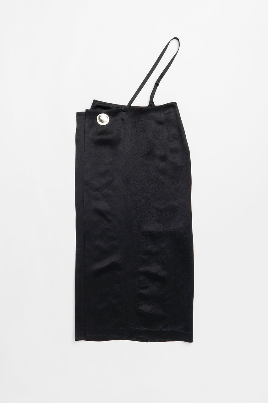 Metal Motif Low Waist Skirt